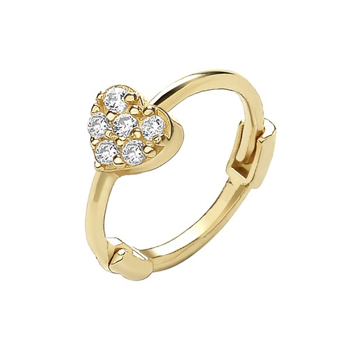 9ct gold single cartilage hoop - 9ct,