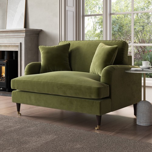 Olive green velvet - olive,