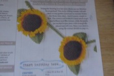 Knitting Pattern Sun Flowers