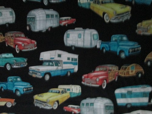 Retro cars trailers - cars, campers