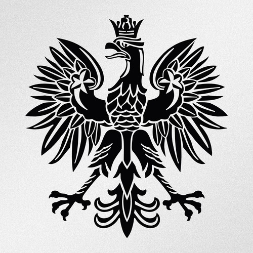 Black polish eagle symbol - black,