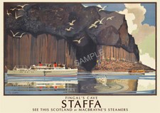 Vintage Railway Poster Fingals