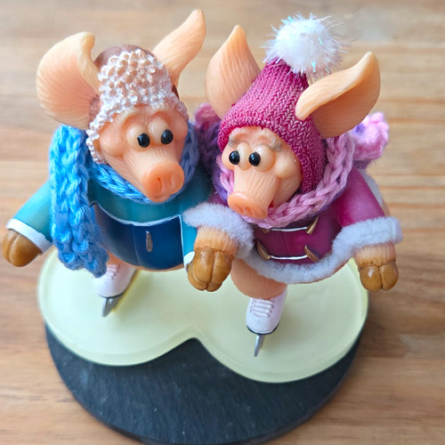 Winter fun resin - “winter, pig