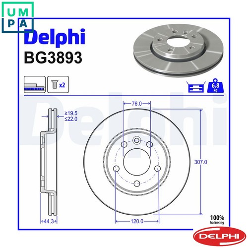 Brake disc bg3893 for - for, vw