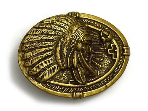 Indian belt buckle - indian,