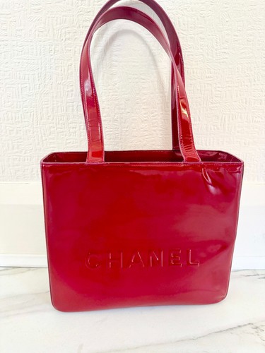 Vintage chanel patent red - patent,