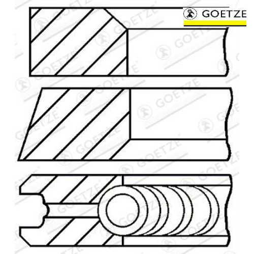 Piston ring set goetze engine - ring,