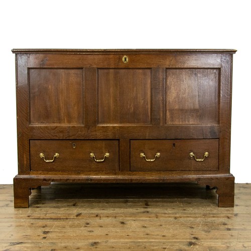 Antique oak mule chest - oak,