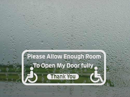 Please allow enough room - enough, to