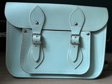 Leather Satchel for Brompton by The Cambridge Satchel Company Turkish Green/Blue