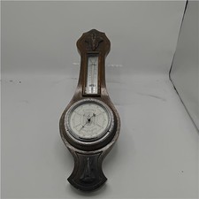 Vintage Aneroid Barometer Thermometer 