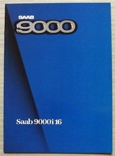 SAAB 9000i 16 Car Sales Brochure For 1986 #222505 SWEDISH TEXT