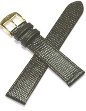 LEATHER WATCH STRAP BROWN 12MM 14MM 18MM 20MM LIZARD GRAIN BY ZRC FRANCE