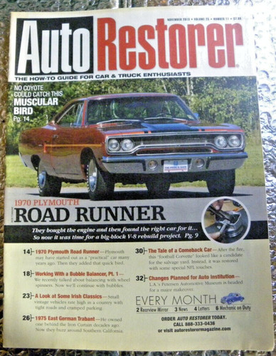 Auto restorer magazine - auto,