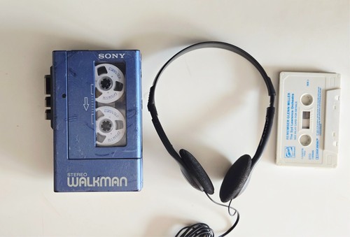 Blue sony walkman classic - walkman,