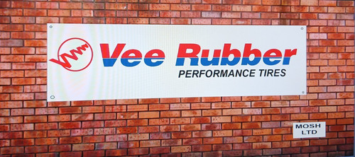 Vee rubber tires banner - rubber, tyre