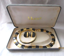 Monet Vintage 3 Piece Set, Enamelled Necklace ,Bracelet & Earrings unused boxed