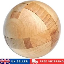 Wooden Puzzle Magic Ball Brain Teasers Toy Game Intelligence For Adults Kids S2
