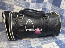 Vintage Retro Head Sports BagHoldall With Side Bag - Black & Pink