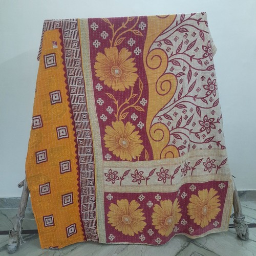Bohemian vintage kantha quilt - vintage,