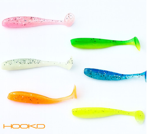 Soft plastic lures paddle tail - plastic,