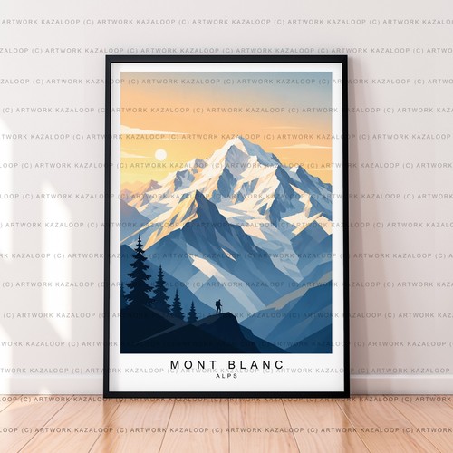Alpine mont blanc summit view - alpine,