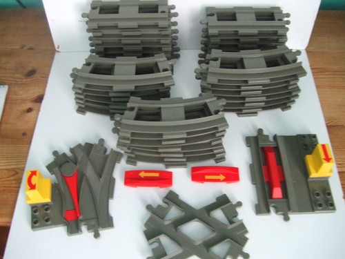 Lego duplo train track - track, dark