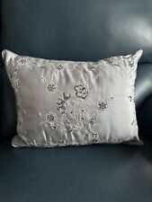 Bhs Blue Embroidered Cushion - 40 X 30 Cm . New Without Tags.