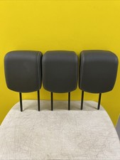 2012-2019 RENAULT CLIO REAR SEAT HEADREST X3 HEAD REST LEATHER WHITE STITCHING