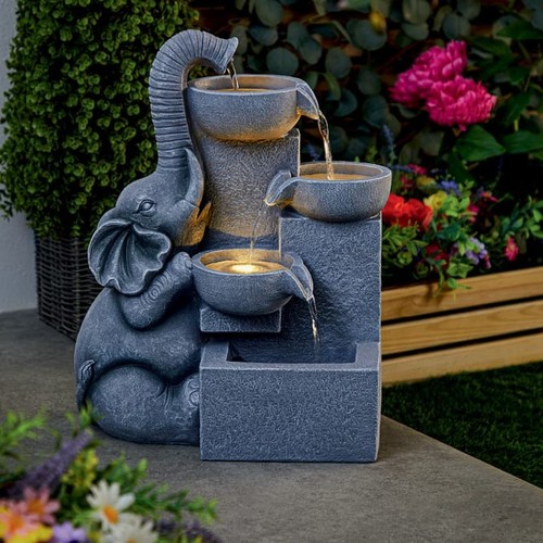 Elephant water feature with - elephant,