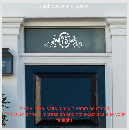 Fanlight house number - house,