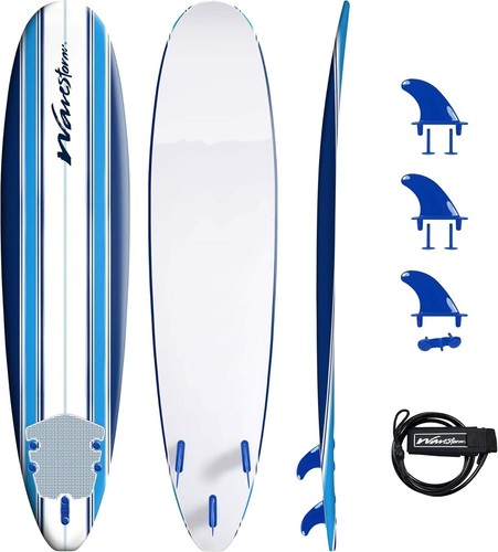 8ft classic surfboard foam wax - surfboard,