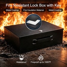 Fireproof Safe Box with Key