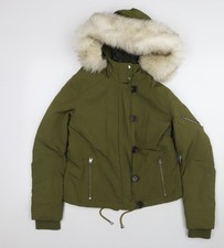 Topshop Women's Green Puffer Jacket Size 8