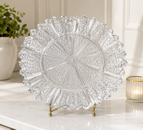Vintage pressed glass - vintage, sunburst
