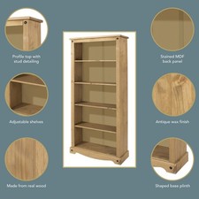 Corona Tall Bookcase, Antique