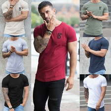 Mens Slim Fit T Shirt Muscle