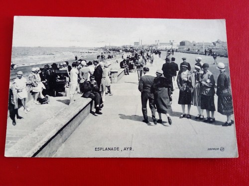 1929 esplanade ayr postcard - esplanade,,
