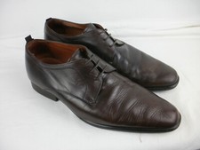A PAIR OF MENS BROWN LEATHER JASPER CONRAN SHOES SIZE UK 9.