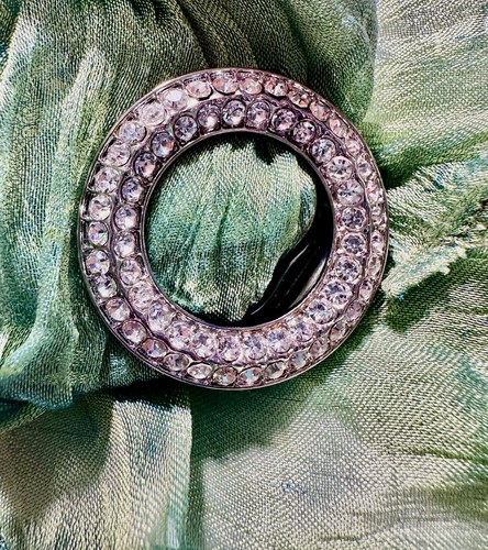 Rhinestone silver decor scarf - rhinestone,