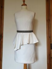 Millie Mackintosh Sleeveless Embellished Ivory White Dress, Size 8