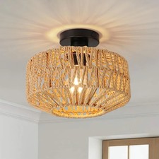 Rattan Ceiling Light Boho