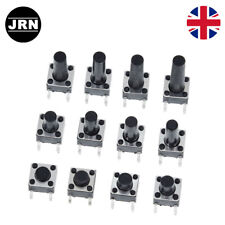 10 x Tactile Tact Switch Momentary Switch 6mmx6mm Push Button Switch 12V 4PIN UK