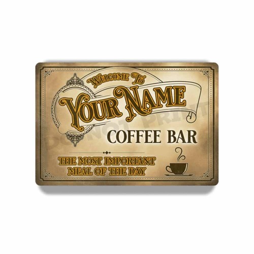 Personalize coffee bar sign - personalize,