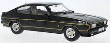MCG 1:18 Scale Diecast 1975 Ford Capri MK2 X-Pack, Black - JPS