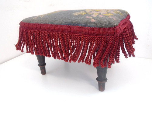 Antique needlepoint tapestry - antique,