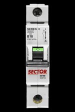 SECTOR 16 AMP CURVE B 6kA MCB