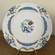 Antique, 1920s Art Deco Keeling & Co Floral Patterned Dinner Plate, 25.5cm