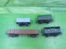 4 x kit built plastic wagons