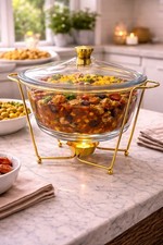 Glass chafing dish - chafing,